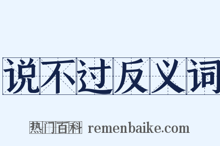 说不过反义词是什么意思的图片